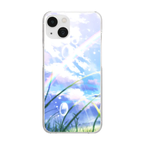 雨に咲かせば Clear Smartphone Case