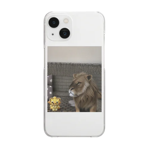 ライオンとライオン Clear Smartphone Case