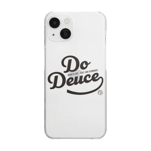 ドウデュース（タイポグラフィBLACK） Clear Smartphone Case