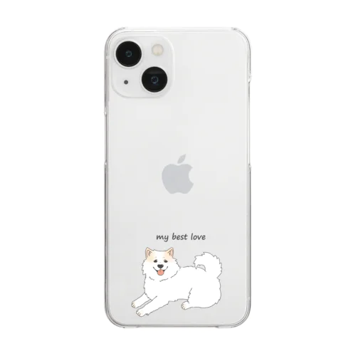 Oh my dog！ほんのり茶色いサモエド Clear Smartphone Case