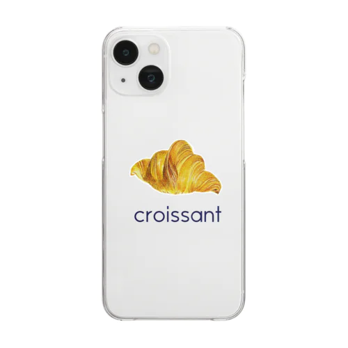 クロワッサンの絵 Clear Smartphone Case