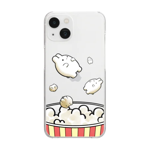 ポップコーンうさぎ Clear Smartphone Case