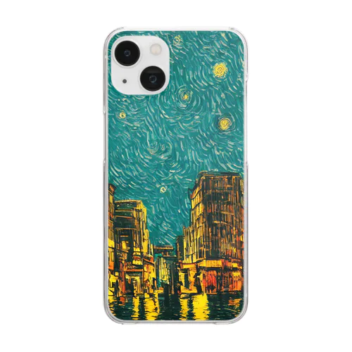 night sky after rain Clear Smartphone Case