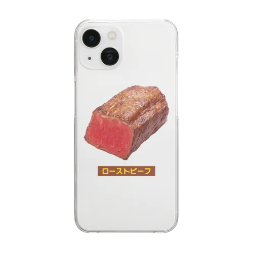 ローストビーフ Clear Smartphone Case