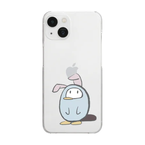 うさ耳かもぺん Clear Smartphone Case