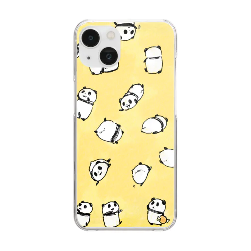 ごきげん！パンダ柄 Clear Smartphone Case