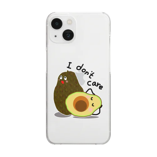 アボカド　I don't care Clear Smartphone Case