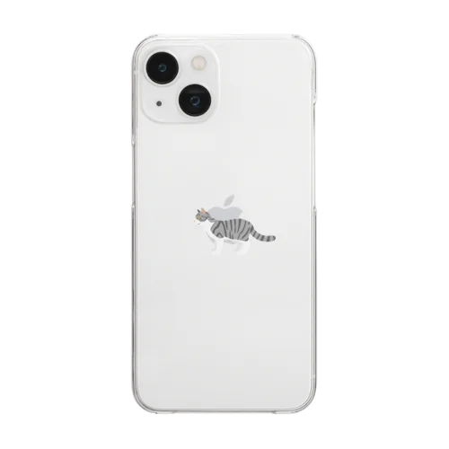 猫1-10 サバ白猫 Clear Smartphone Case