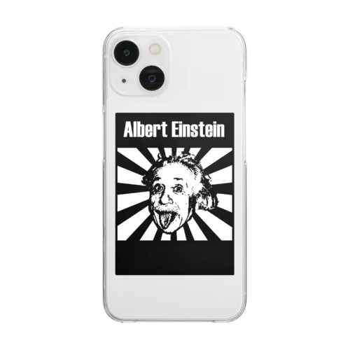 アルベルト・アインシュタイン Albert Einstein 투명 스마트폰 케이스