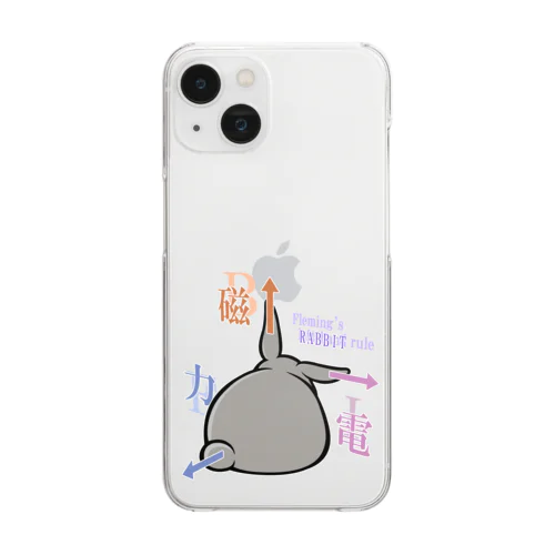 フレミングのうさぎの法則 Clear Smartphone Case