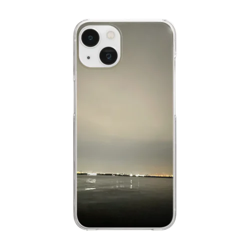 真夜中の海 Clear Smartphone Case