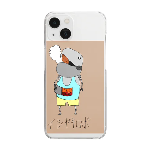 イシヤキロボ Clear Smartphone Case