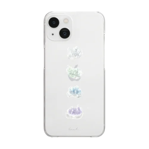 Natural stone set Clear Smartphone Case