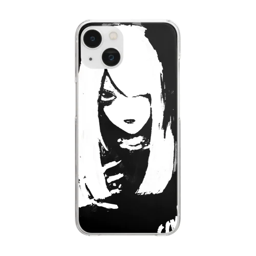 goth girl black Clear Smartphone Case