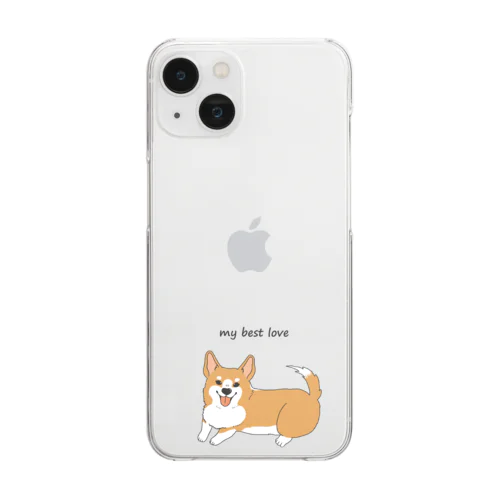 Oh my dog！キュートなおしっぽのコーギー Clear Smartphone Case