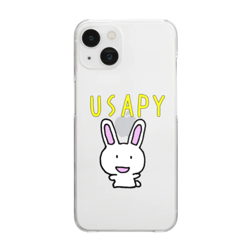 うさぎの　うさぴぃ Clear Smartphone Case