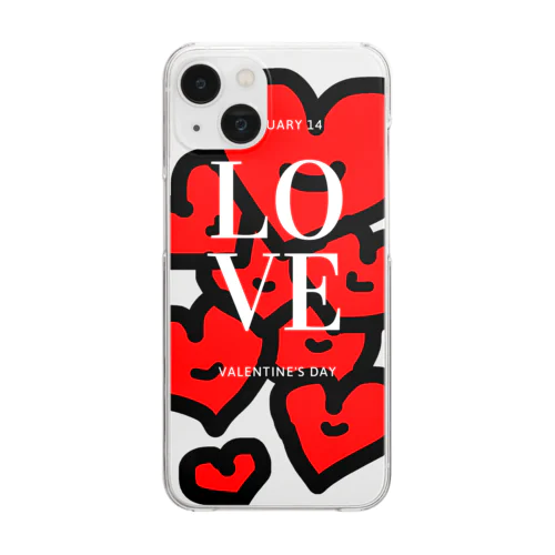 バレンタインlove Clear Smartphone Case