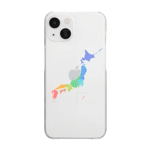 日本地図柄シリーズ Clear Smartphone Case