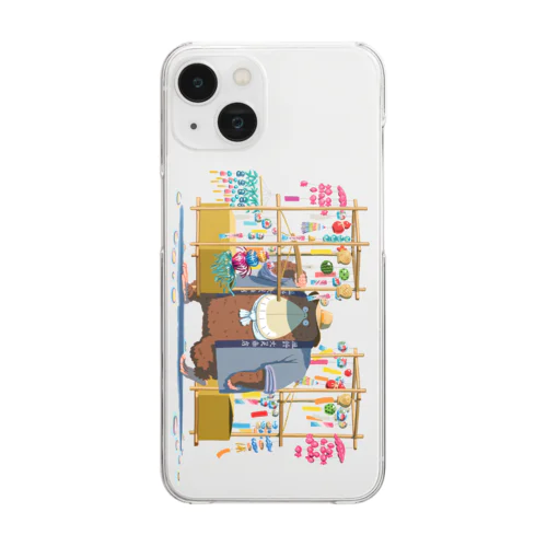 風鈴屋、大足商店、横位置 Clear Smartphone Case