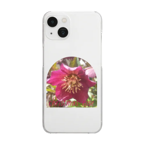 christmas rose Clear Smartphone Case