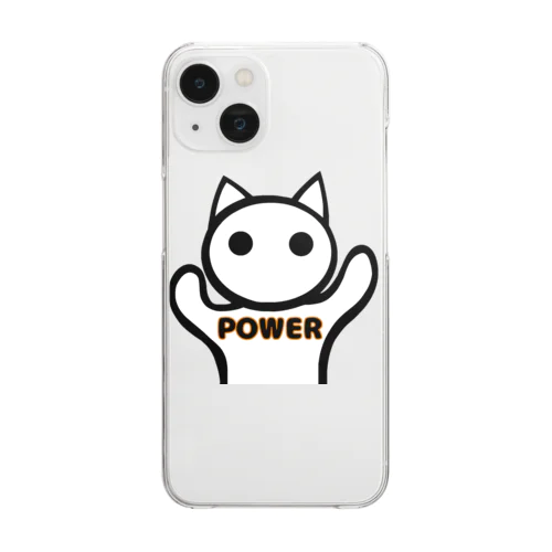 パワー猫 Clear Smartphone Case