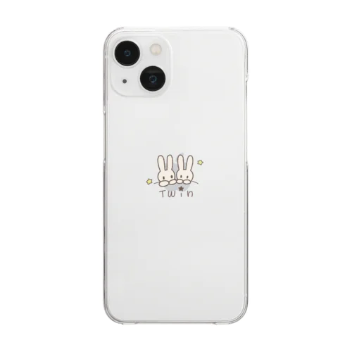 双子うさぎ Clear Smartphone Case