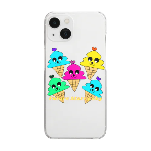 ソフトクリーム🍦 Clear Smartphone Case