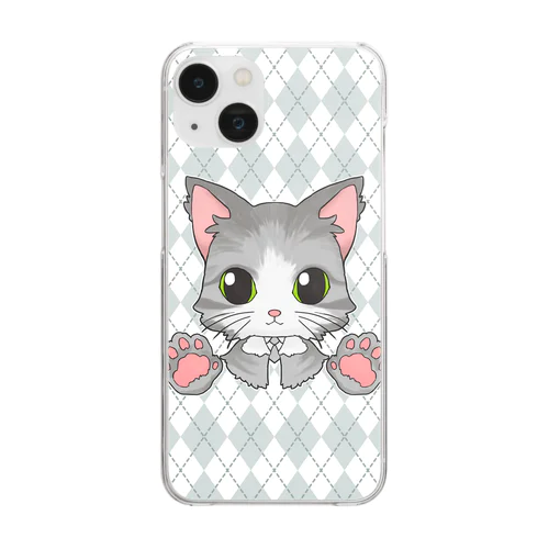 フォレストキャットくん Clear Smartphone Case