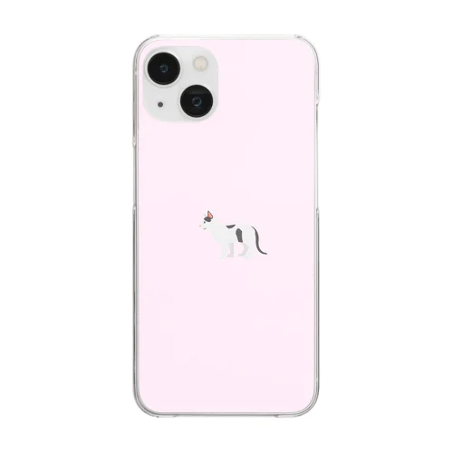 猫1-16 ぶち猫 Clear Smartphone Case