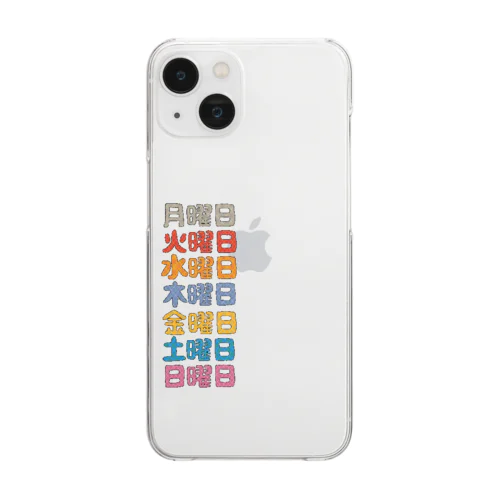 予定書き込みケース Clear Smartphone Case