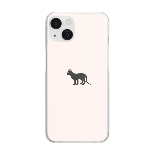 猫1 黒猫 Clear Smartphone Case