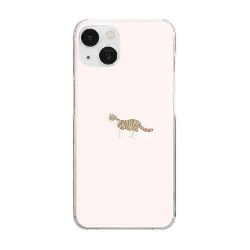 猫1-9 キジ白猫 Clear Smartphone Case