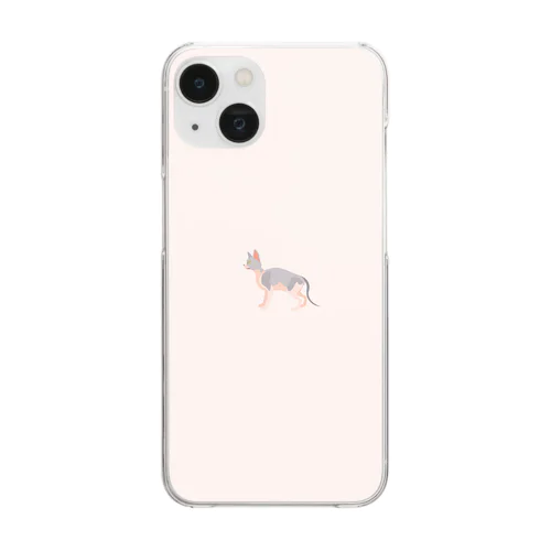 猫1-13 スフィンクス猫 Clear Smartphone Case