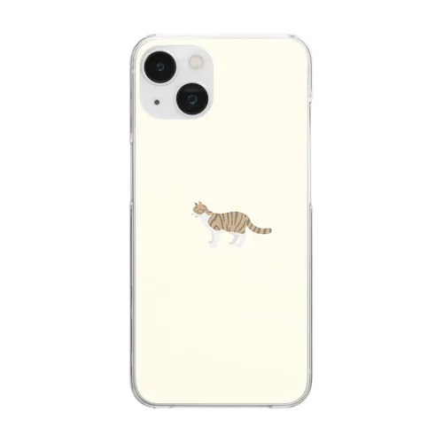 猫1-9 キジ白猫 Clear Smartphone Case