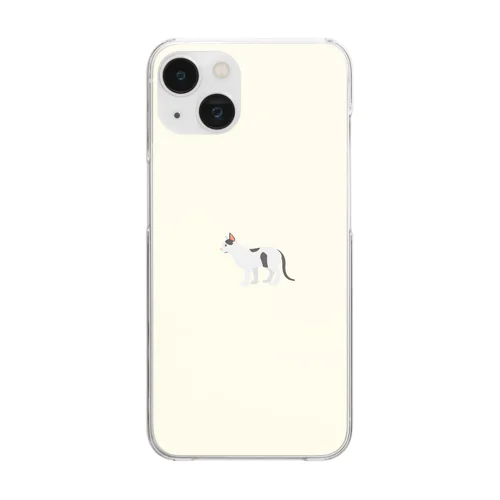 猫1-16 ぶち猫 Clear Smartphone Case