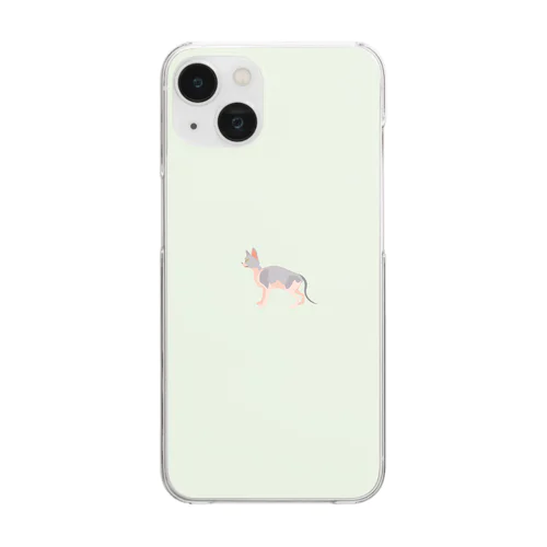 猫1-13 スフィンクス猫 Clear Smartphone Case