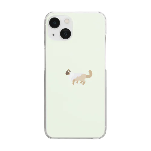 猫1-15 ラグドール Clear Smartphone Case
