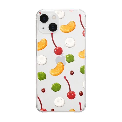 にくらしいフルーツあんみつ Clear Smartphone Case