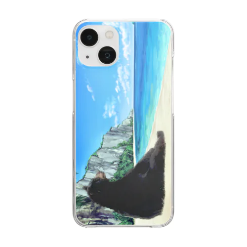 海辺のクマちゃん Clear Smartphone Case