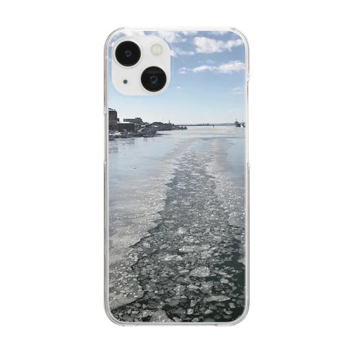 201902111352001　漁船の足跡 Clear Smartphone Case