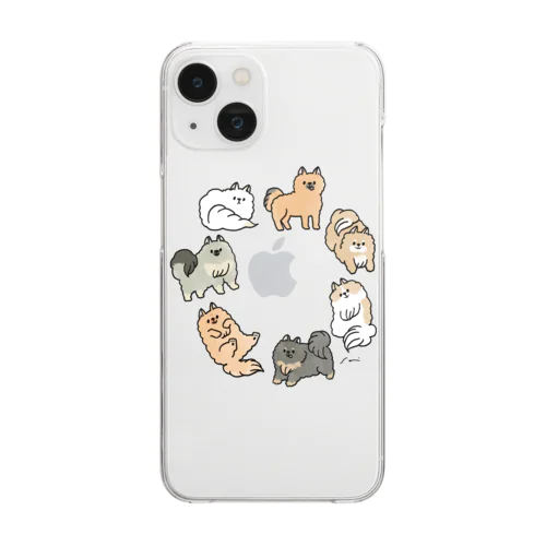 ポメのわ Clear Smartphone Case