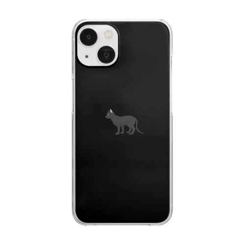 猫1 黒猫 Clear Smartphone Case