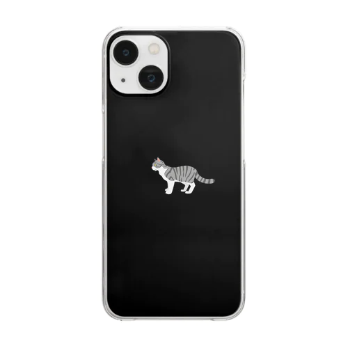 猫1-10 サバ白猫 Clear Smartphone Case