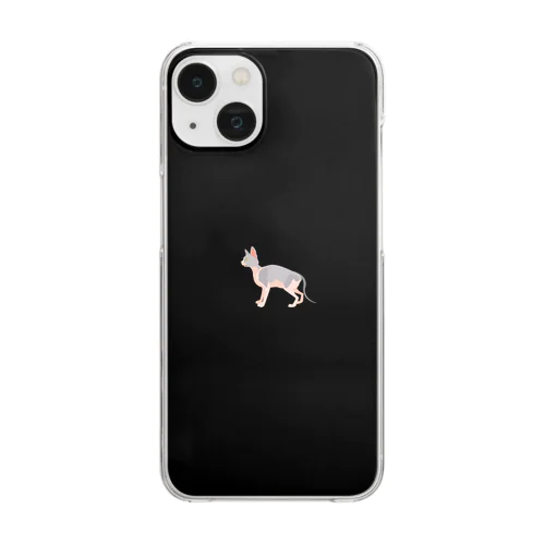 猫1-13 スフィンクス猫 Clear Smartphone Case