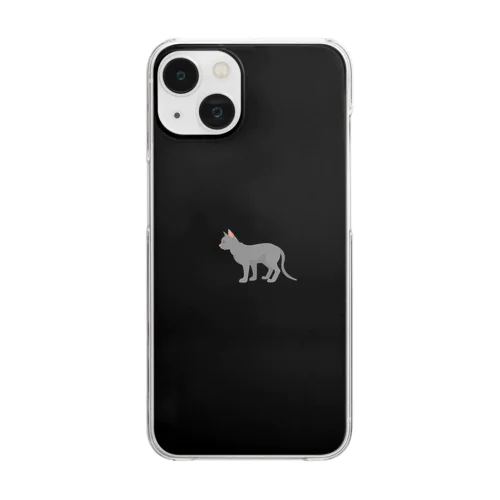 猫1-14 灰猫 Clear Smartphone Case