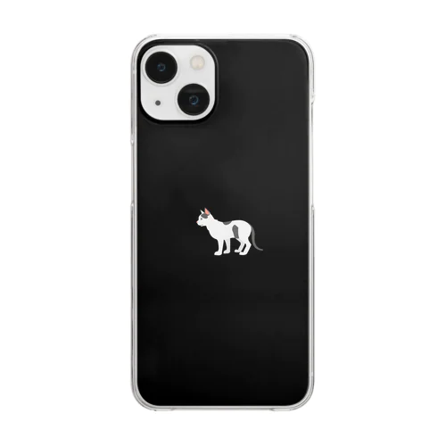 猫1-16 ぶち猫 Clear Smartphone Case