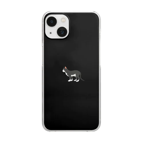 猫1-17 タキシード猫 Clear Smartphone Case