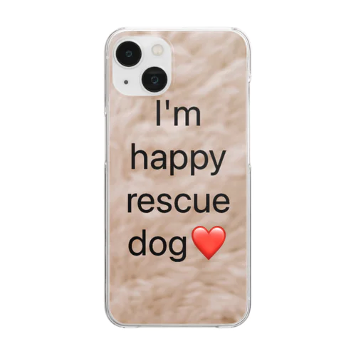 ❤️幸せな保護犬と飼い主さんの為のグッズ❤️ Clear Smartphone Case