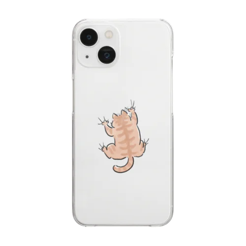 yojiyoji茶トラ Clear Smartphone Case