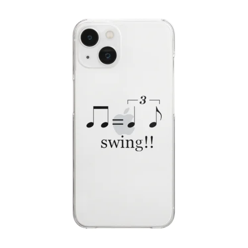swing! 音楽 クリアスマホケース